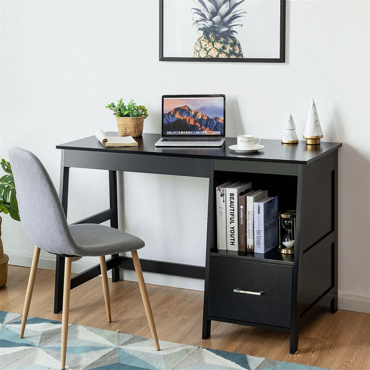 47.5-Inch Modern Home Computer Desk with 2 Storage Drawers