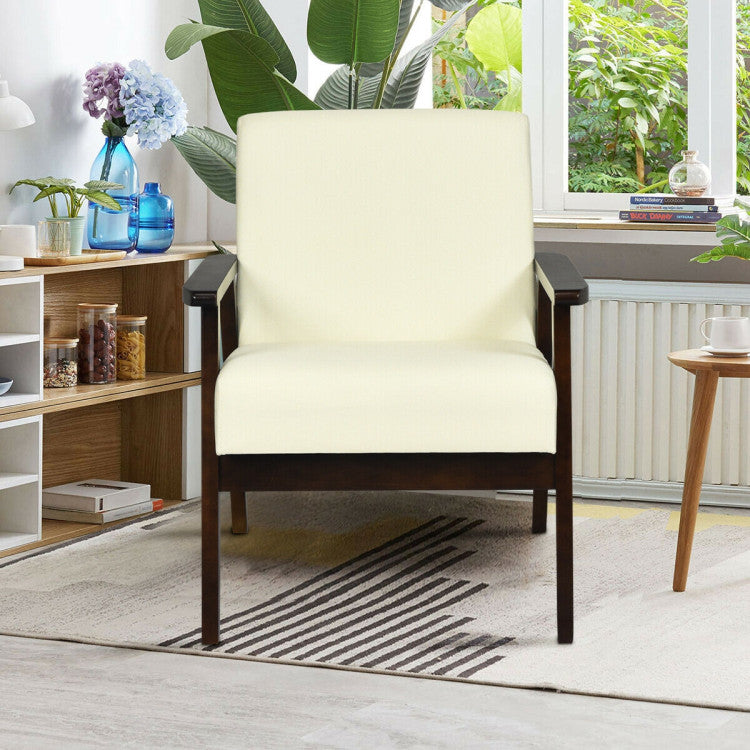 Mid-Century Retro Fabric Accent Armchair