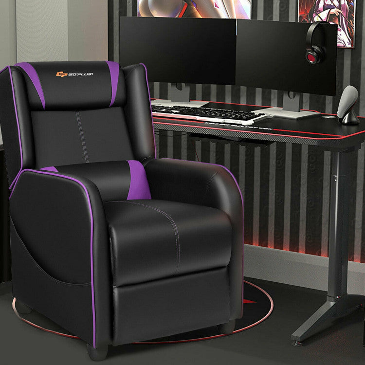 Adjustable Modern Gaming Recliner Chair with Massage Function and Footrest