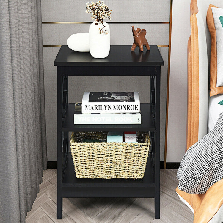 3-Tier Nightstand Sofa Side End Accent Table