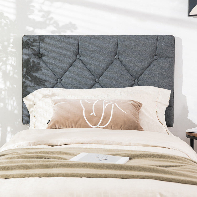 Twin Size Wall-Mounted Upholstered Bed Headboard