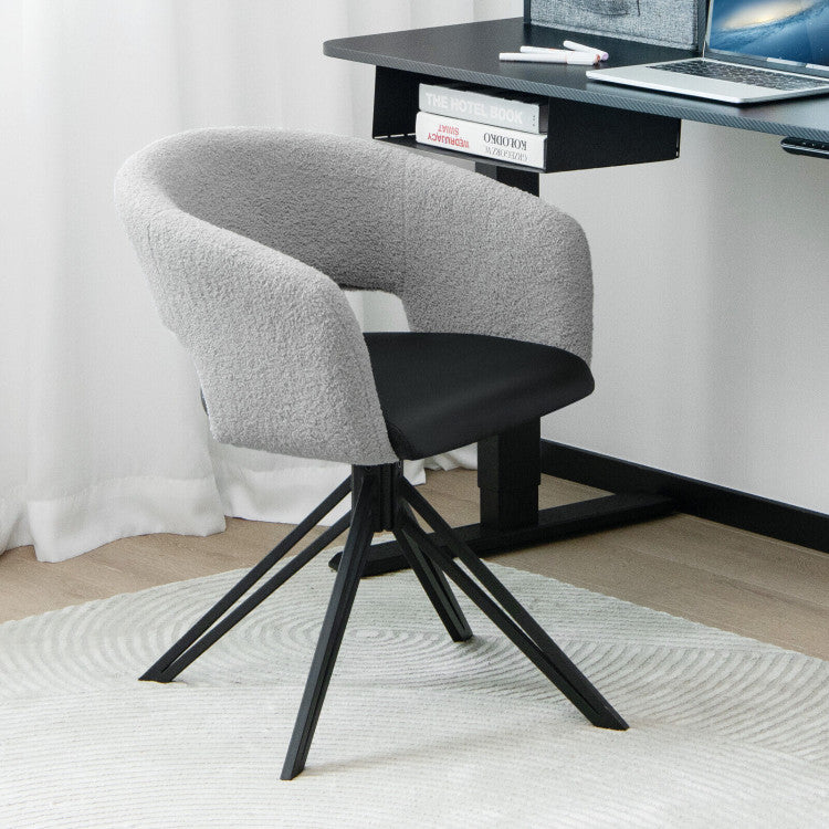 Modern Swivel Accent Chair with Solid Steel Legs