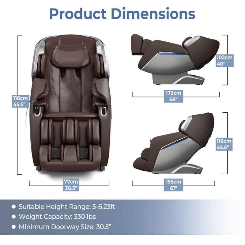 Full Body Zero Gravity Massage Chair with SL Track Voice Control Heat