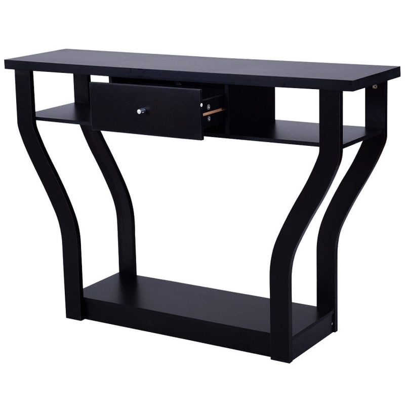 Console Hall Table with Storage Drawer and Shelf