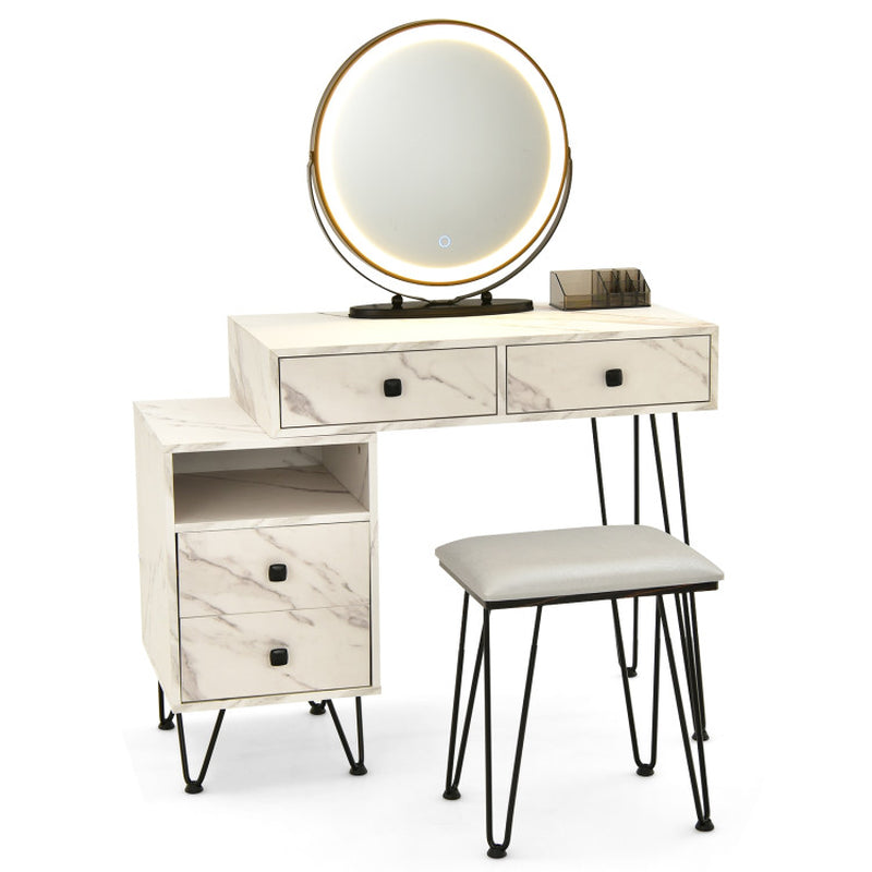 Modern Dressing Table with Storage Cabinet