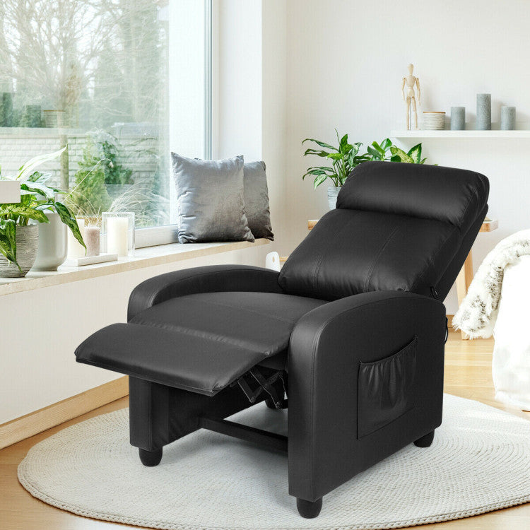 Recliner Sofa with Massage Function and Padded Seat