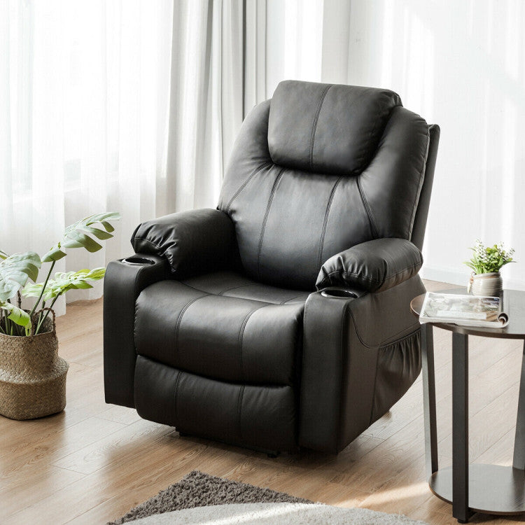 Electric Power Lift Multifunction Electric Recliner with 2 Side Pockets and Cup Holders