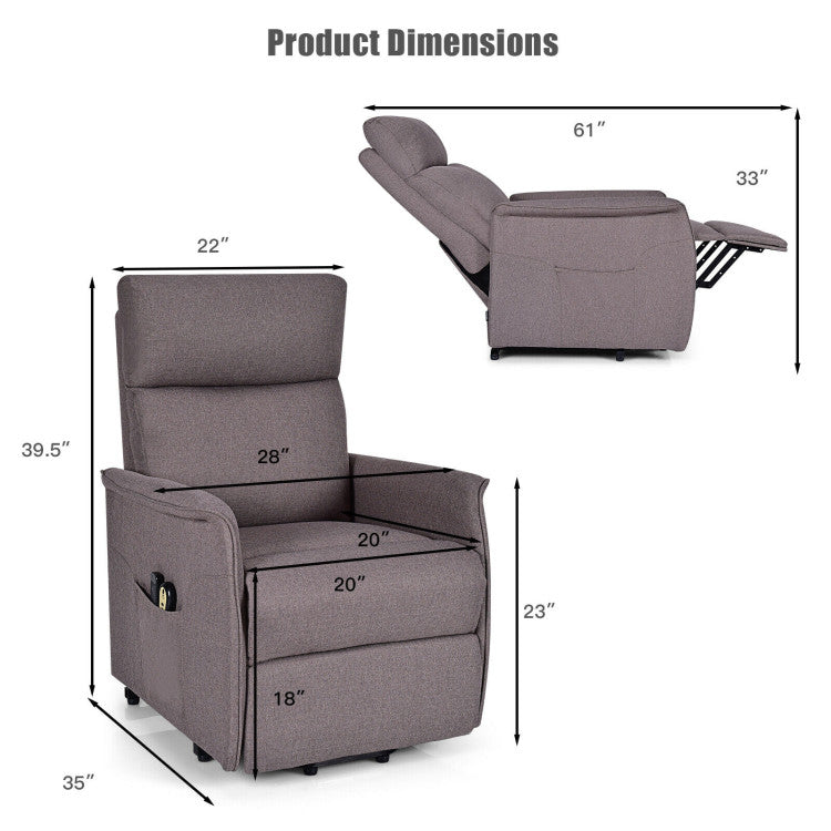 Power Lift Massage Recliner Chair for Elderly with Heavy Padded Cushion