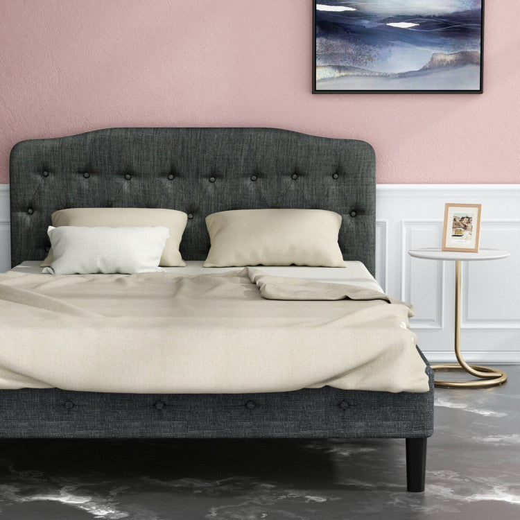 Queen Size Upholstered Headboard with Adjustable Heights