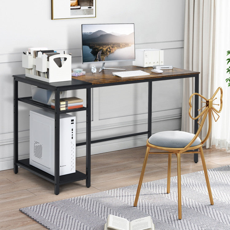 55 Inch Reversible Computer Desk with Splice Tabletop