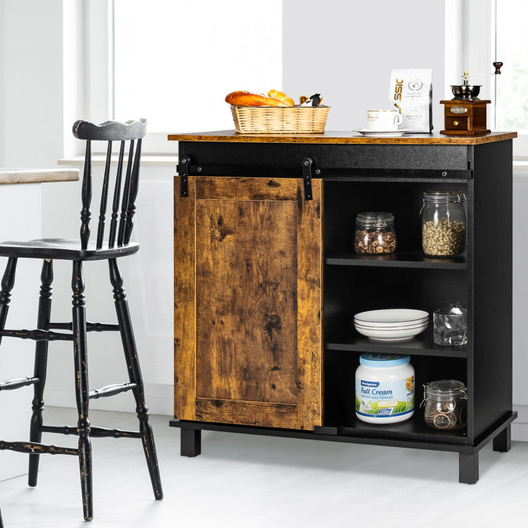 Industrial Storage Cabinet with Sliding Barn Door