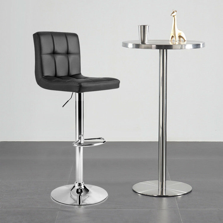 Adjustable Swivel Bar Stool with PU Leather