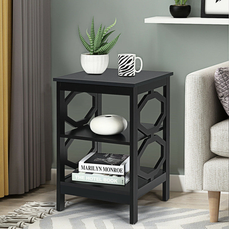 3-Tier Nightstand Sofa Side End Accent Table