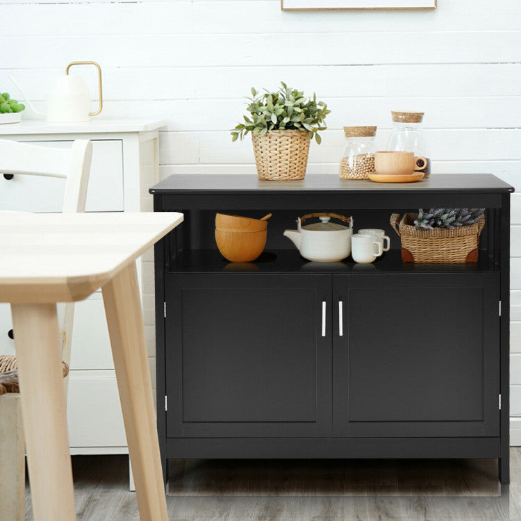 Kitchen Buffet Server Sideboard Storage Cabinet with 2 Doors and Shelf