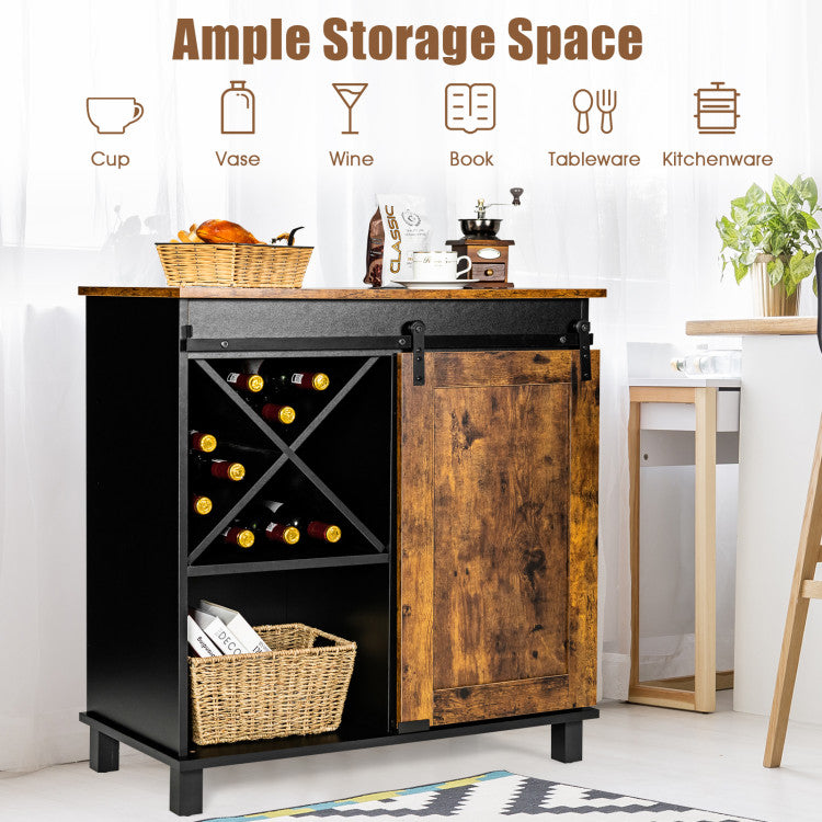 Industrial Storage Cabinet with Sliding Barn Door