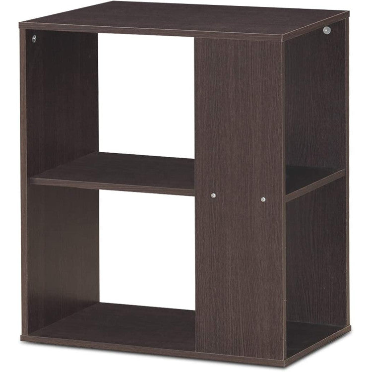 3-Tier End Table with Open Storage and Foot Pads