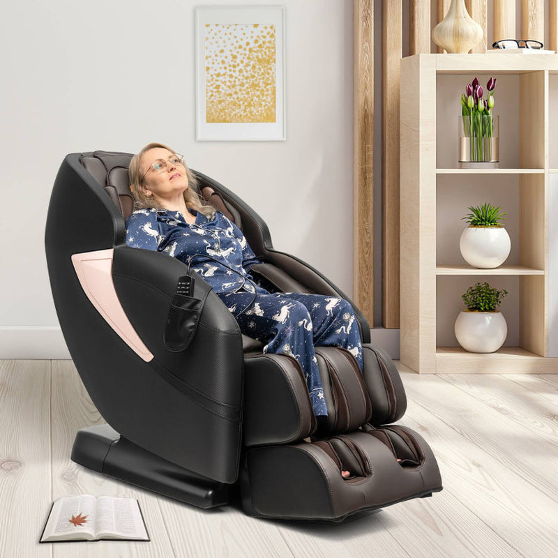 Zero Gravity Sl-Track Electric Shiatsu Massage Chair with Intelligent Voice Control