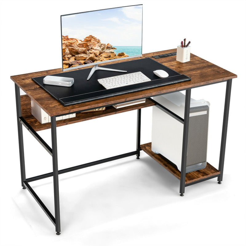 48 Inch Computer Desk with Power Outlet USB Ports