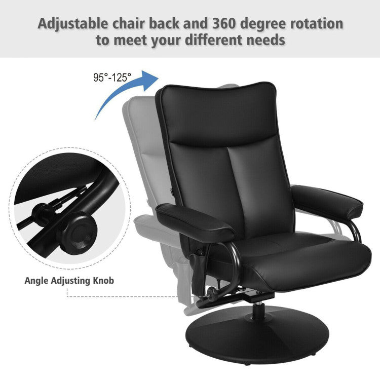 Electric Massage Recliner Chair with Ottoman and Remote Control