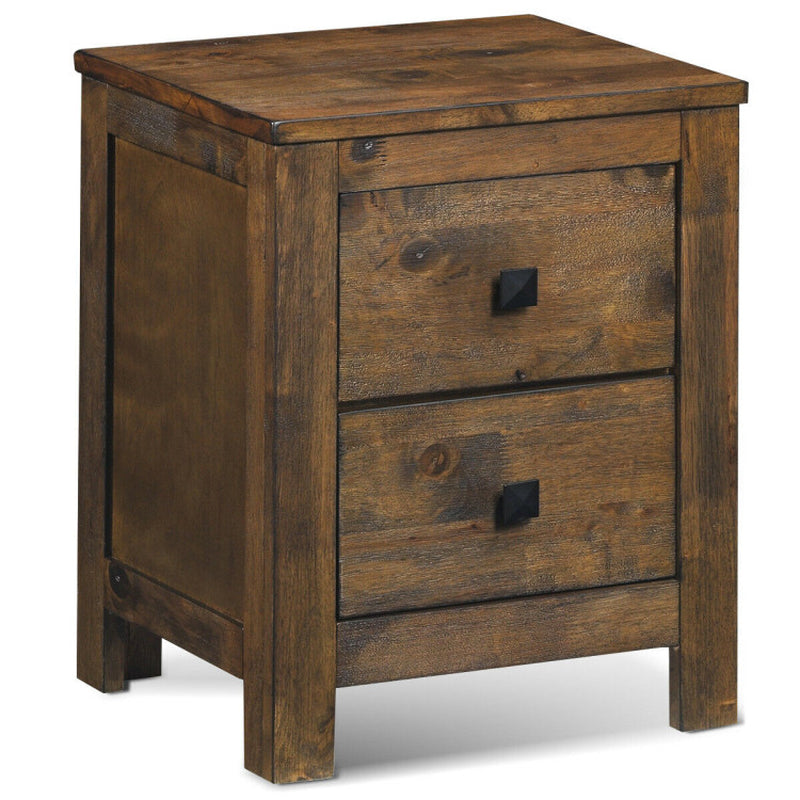 Wooden Multipurpose Nightstand with 2 Storage Sliding Drawers