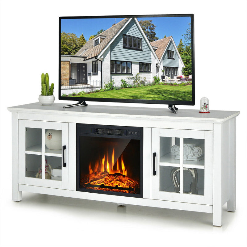 58 Inch Fireplace TV Stand with Remote Control for Tvs up to 65 Inch