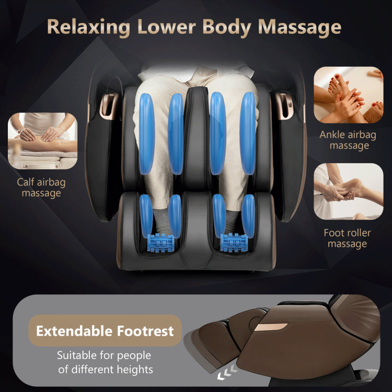 3D Sl-Track Electric Full Body Zero Gravity Shiatsu Massage Chair with Heat Roller