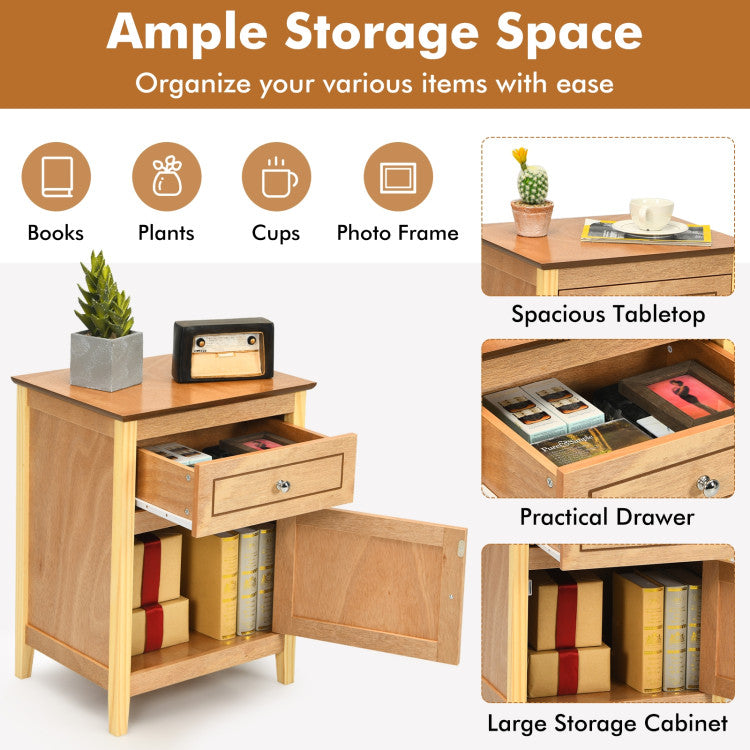 2-Tier Accent Table with Spacious Tabletop