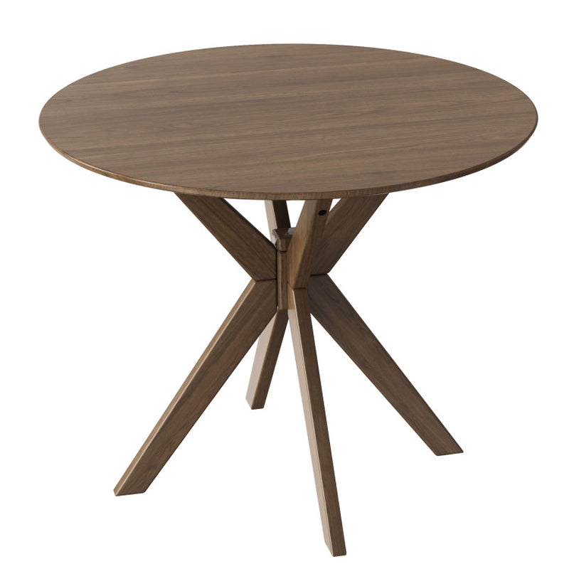 35 Inch Modern round Wood Dining Table with Solid Legs