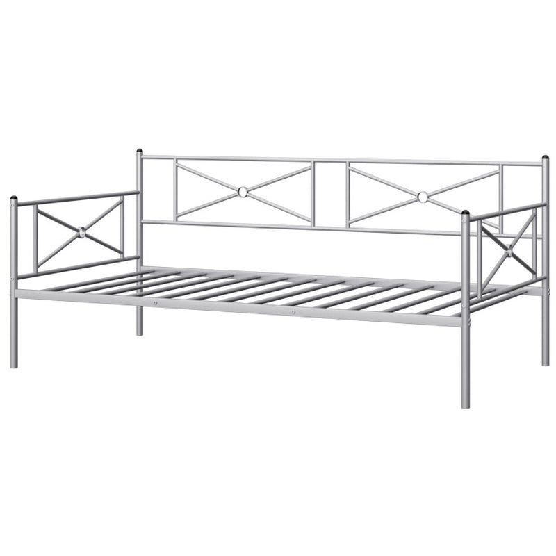 Metal Daybed Twin Bed Frame Stable Steel Slats Sofa Bed