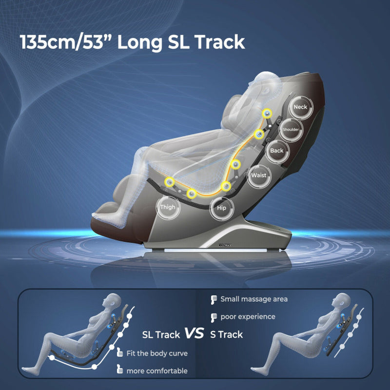 Full Body Zero Gravity Massage Chair with SL Track Voice Control Heat