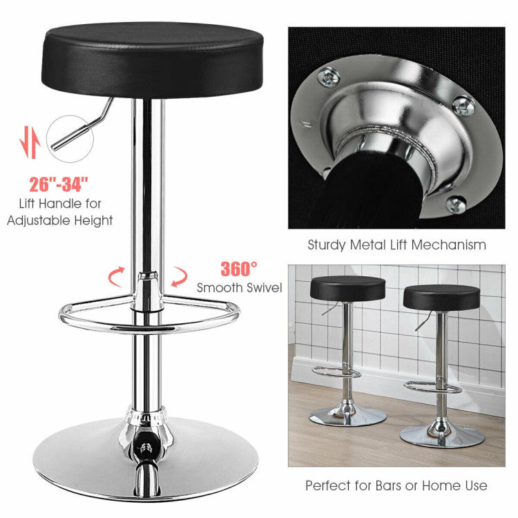 1 Piece round Bar Stool Adjustable Swivel Pub Chair