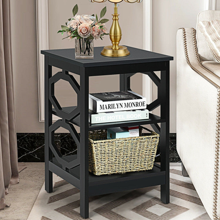 3-Tier Nightstand Sofa Side End Accent Table