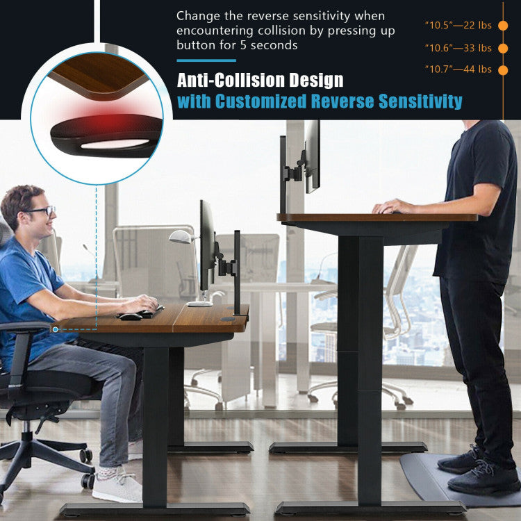 48-Inch Electric Height Adjustable Standing Desk with USB Port