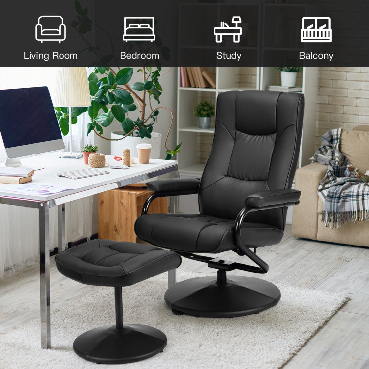 360° Swivel Recliner Chair with Ottoman