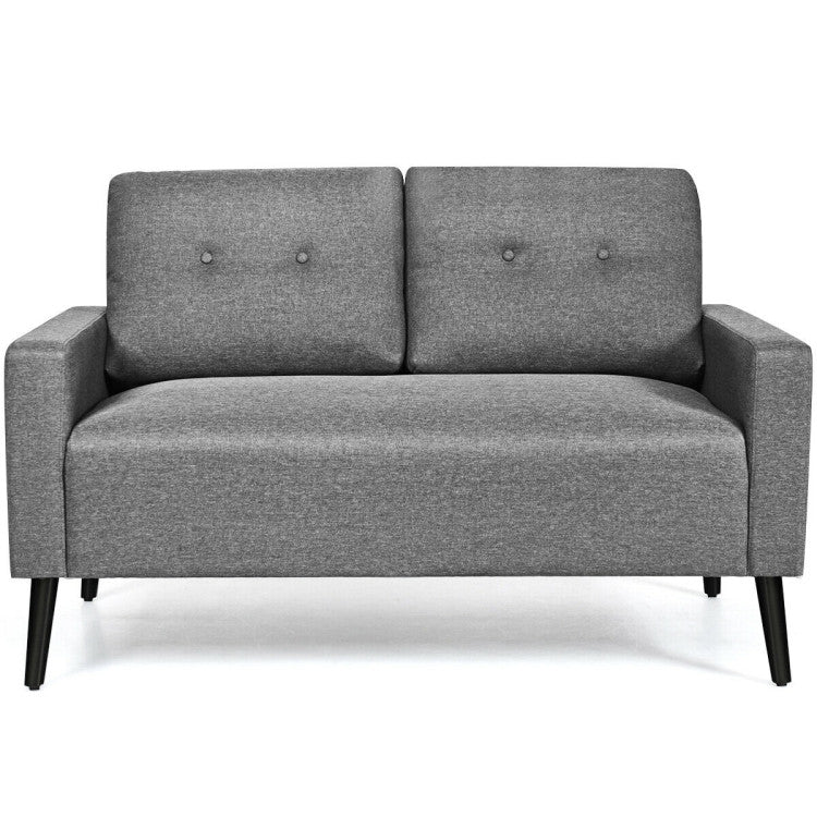 55 Inch Modern Upholstered Sofa Couch with Cloth Cushion