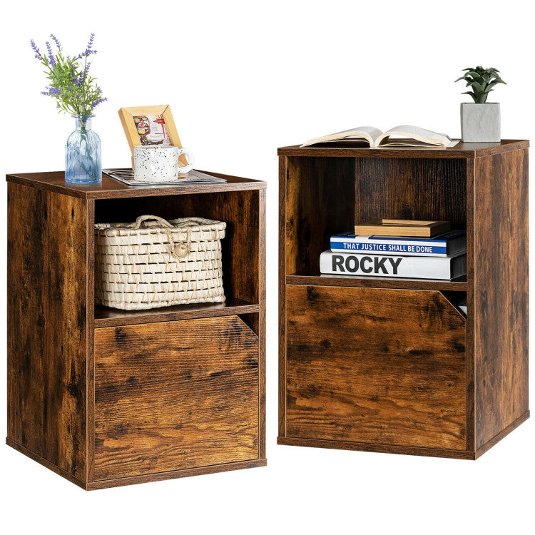 Set of 2 Nightstands Side End Table for Living Room