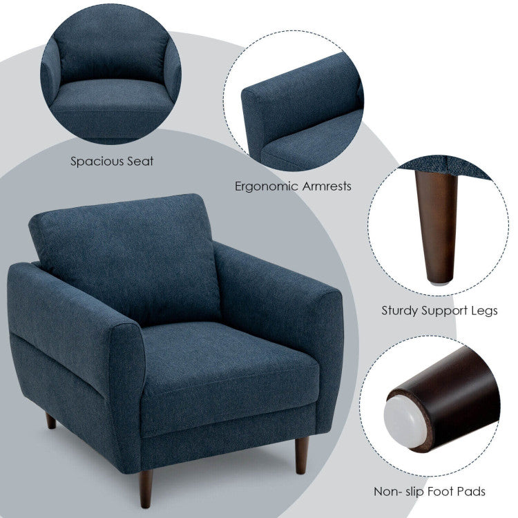 Modern Upholstered Accent Chair Single Sofa Armchair