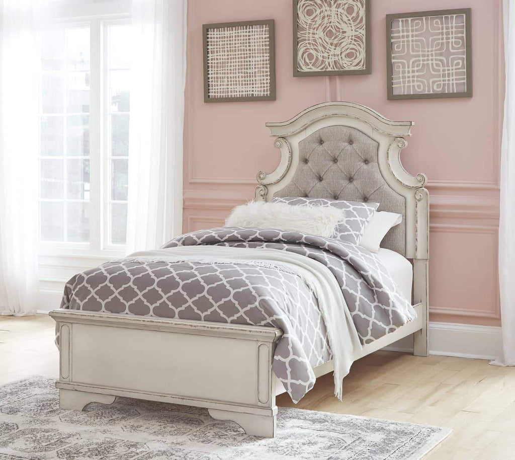 White Youth Upholstered Bedroom Set - StafforaFurniture