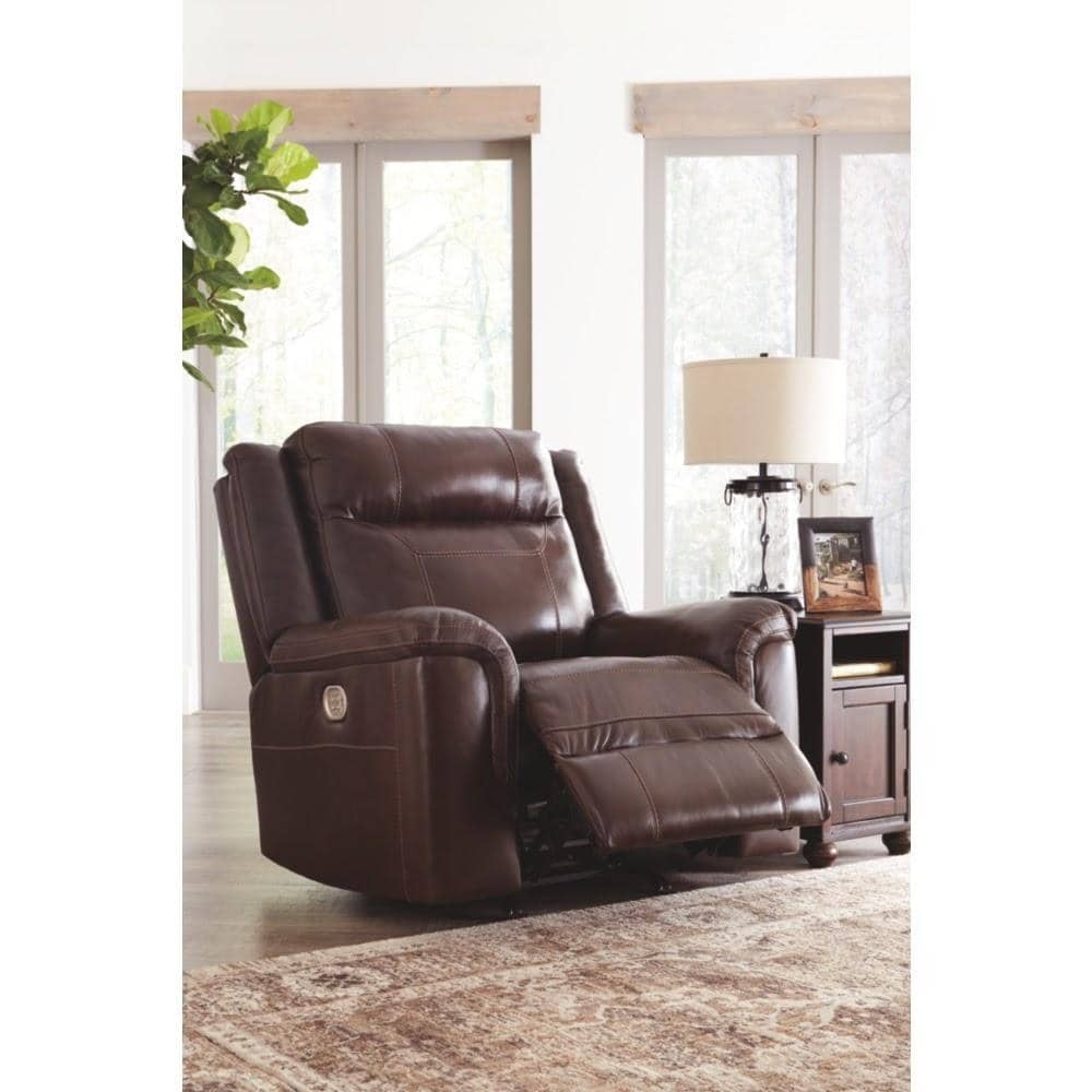 Wyline Coffee Power Recliner/Adjustable Headrest - StafforaFurniture