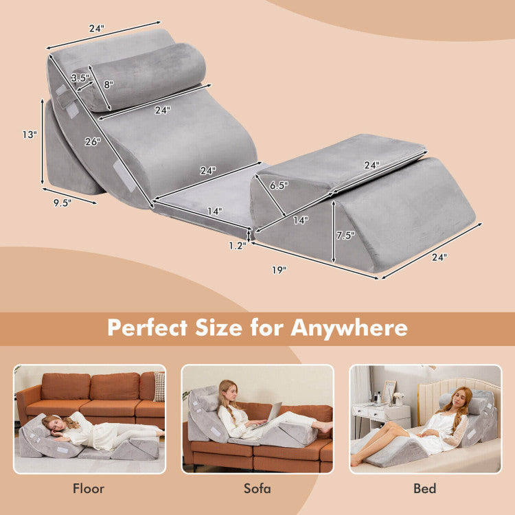 Adjustable Bed Wedge Pillow Sofa Office Seat Chair Leg Neck Back