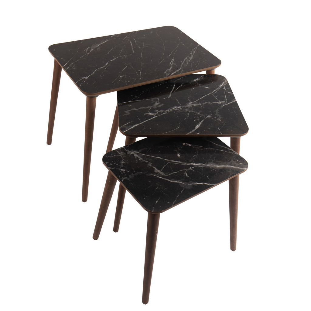 Black Nested Table set - StafforaFurniture