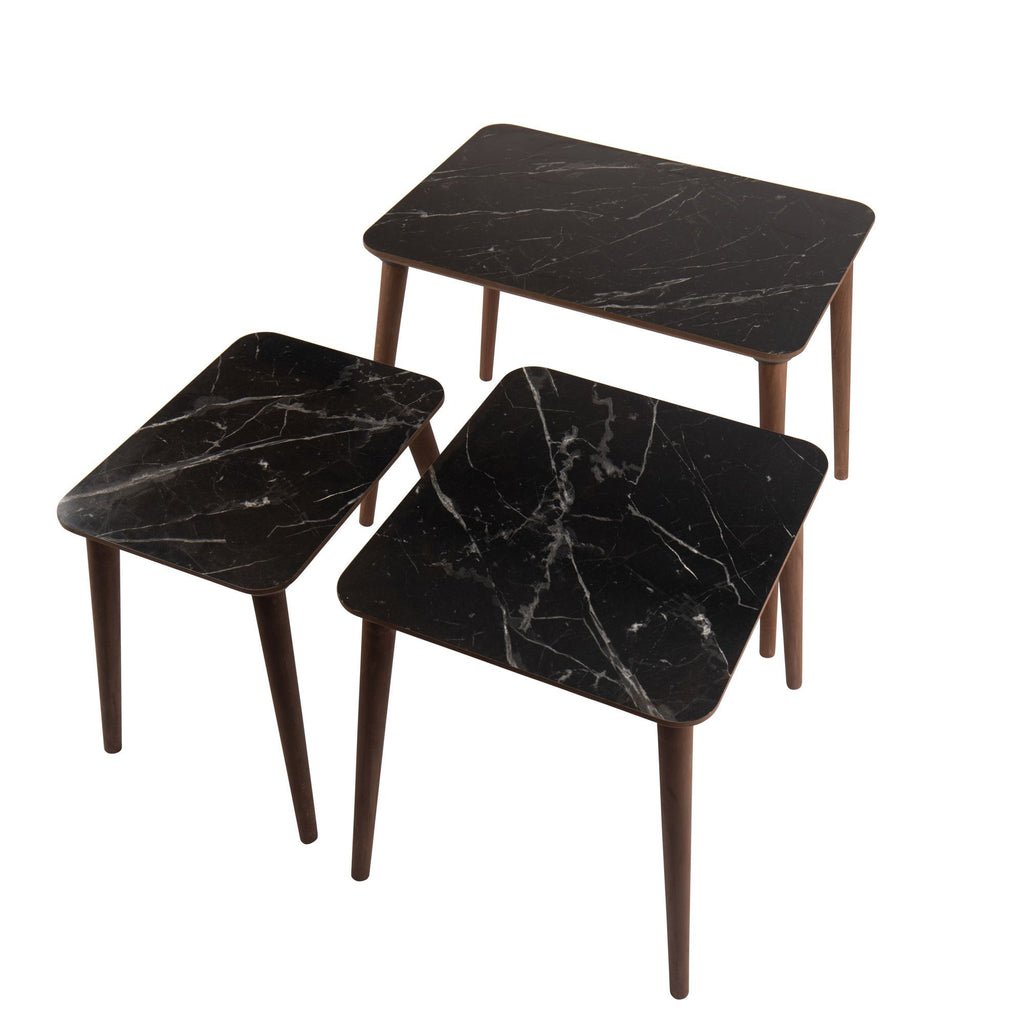 Black Nested Table set - StafforaFurniture