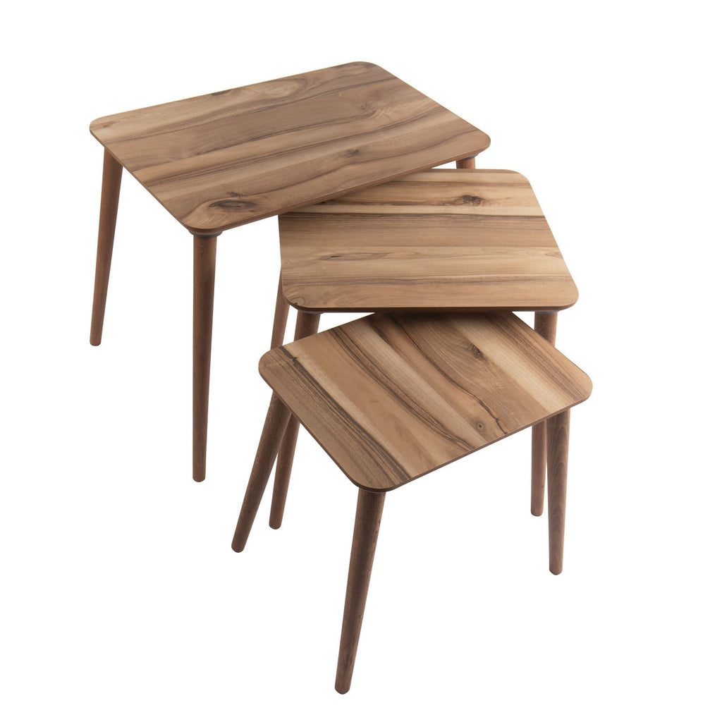 Walnut Nested Table set - StafforaFurniture