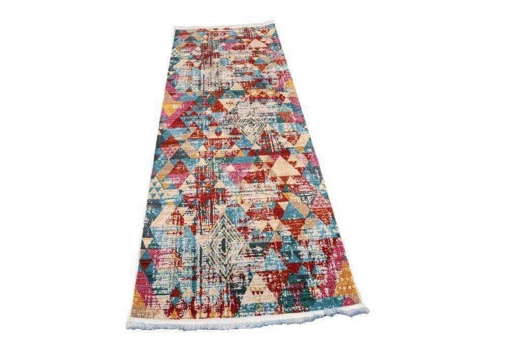 Geometric Vibrant Vintage Area Rug V107A - Context USA - Area Rug by MSRUGS