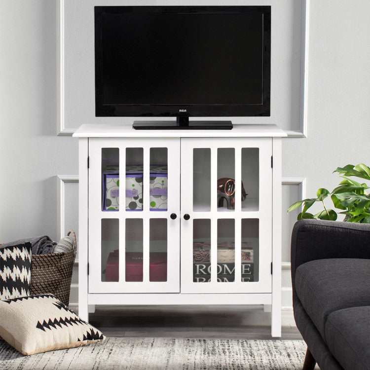 Glass Door Sideboard Console Storage Buffet Cabinet