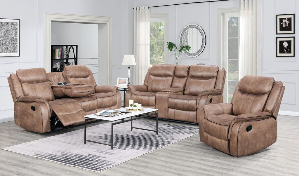 Abigail Brown Reclining Set - StafforaFurniture