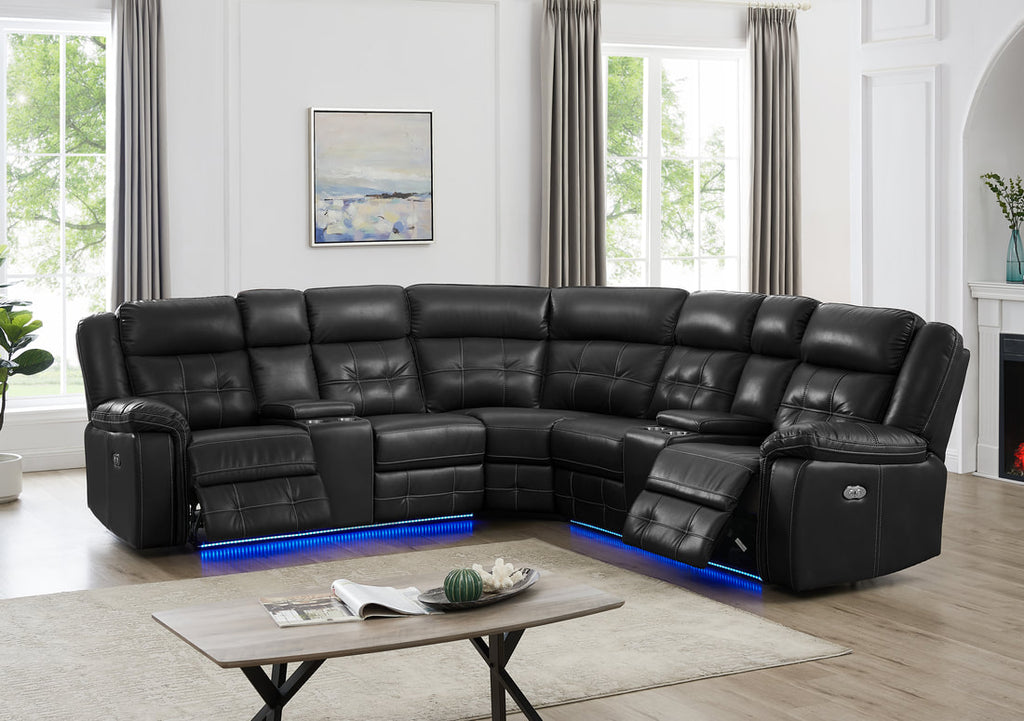 Amazon Power Reclining Sectional - StafforaFurniture