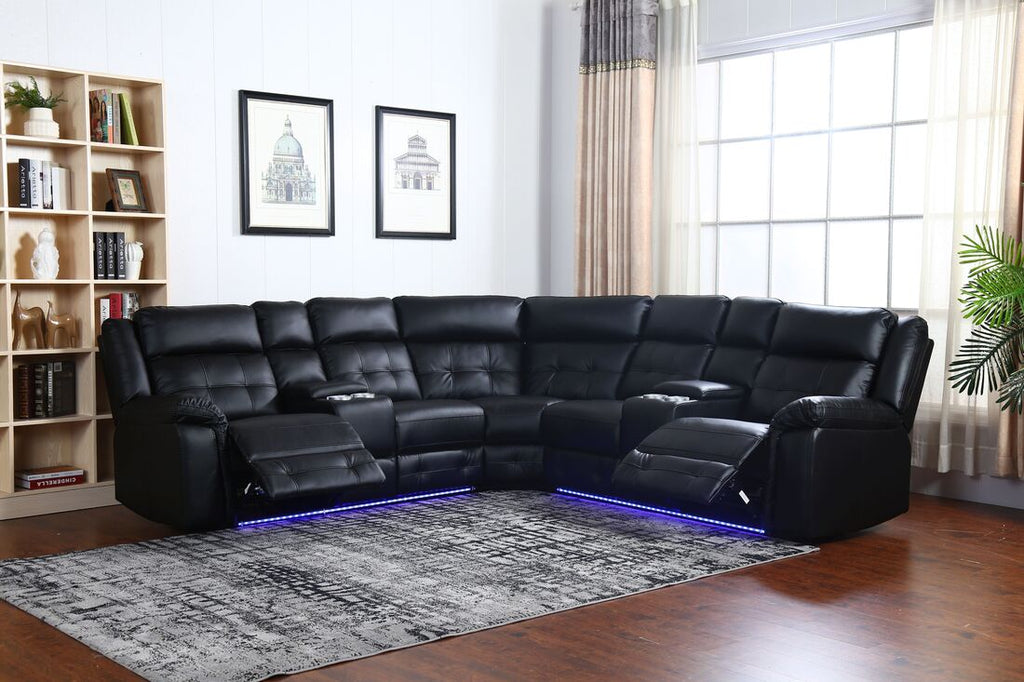 Amazon Power Reclining Sectional - StafforaFurniture