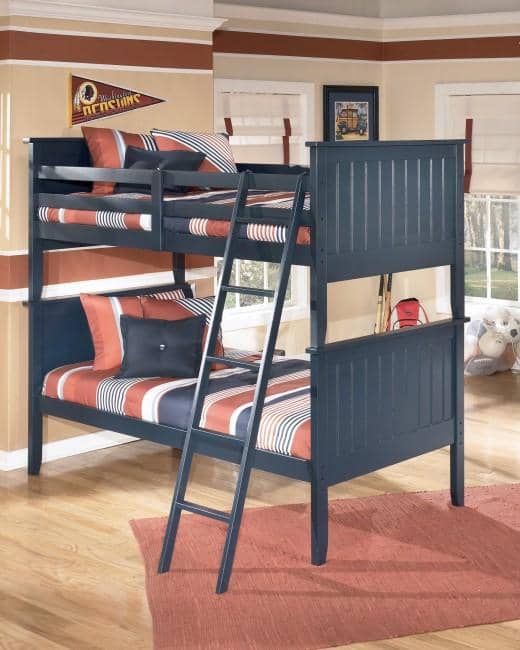 Black 3-Piece Twin over Twin Bunk Bed - StafforaFurniture