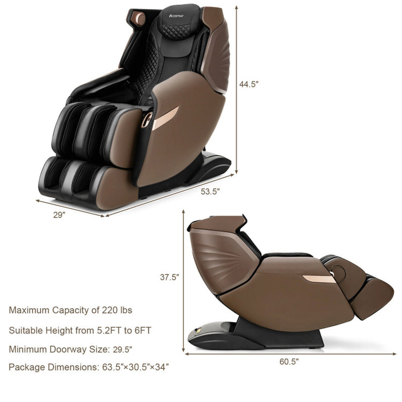 3D Sl-Track Electric Full Body Zero Gravity Shiatsu Massage Chair with Heat Roller